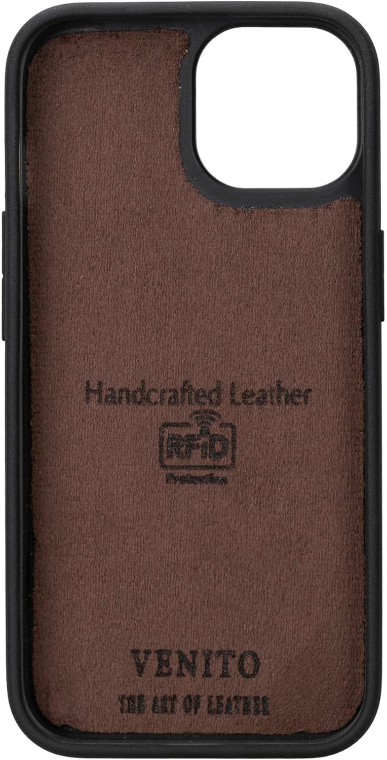Venito Wallet Case for iPhone 15 Case Wallet with Card Holders and RFID Blocking, Leather Phone Case, Magnetic Closure Detachable Phone Cover 6.1 inches - Coffee Brown