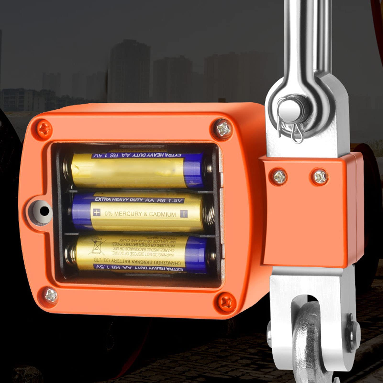 Waga dźwigowa lvifloae OCS-P4 LCD, cyfrowa waga z hakiem do zawieszania 500kg/1102lb, przenośna elektroniczna waga wędkarska ze stali stopowej do ważenia przemysłowego i
