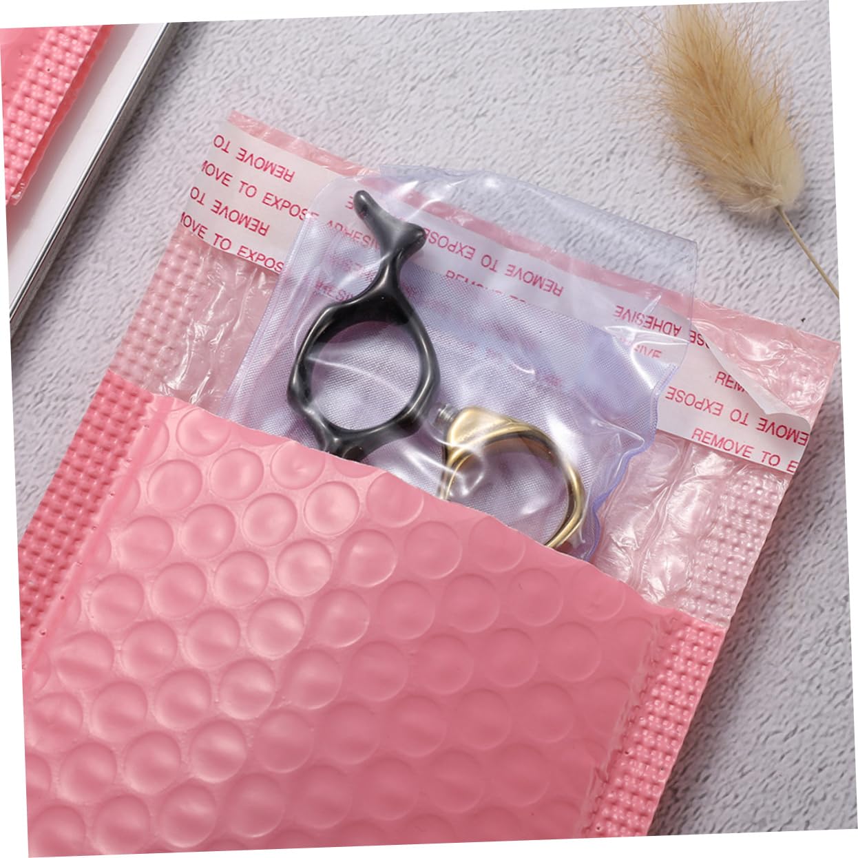 Enveloppe à Bulles Rose 100 Pièces en Pe, Adhérence Forte