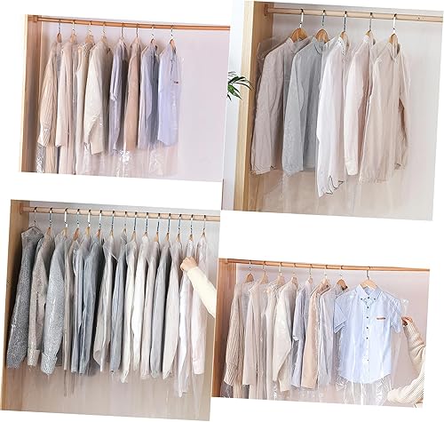 Miniatura 2 de Bolsas de ropa para colgar ropa 50 piezas de plástico bolsa de ropa bolsas de limpieza en seco bolsas de plástico transparente Bolsas de lavandería