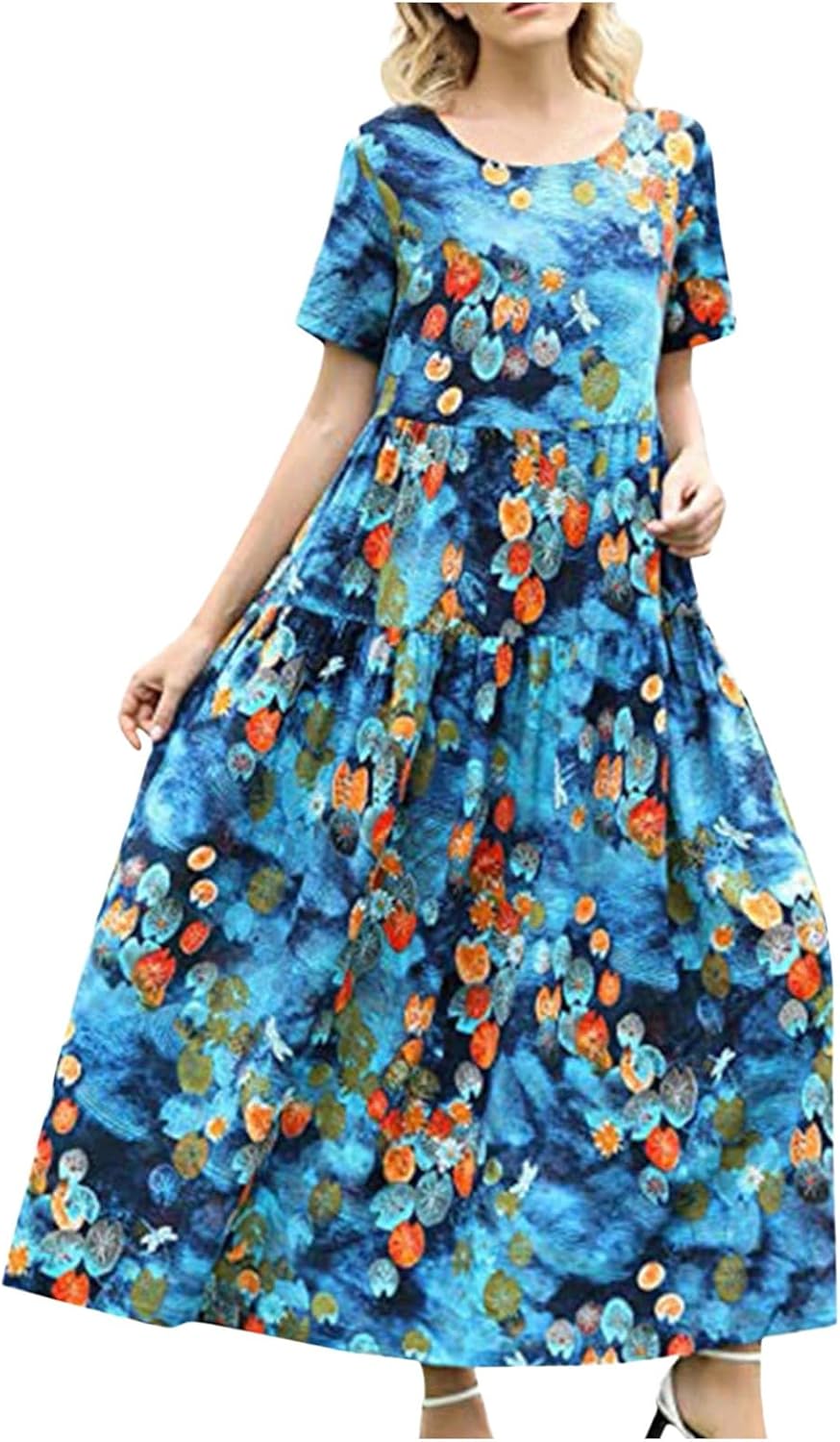 Warehouse Sale Clearance Womens Dresses Short Sleeve Tummy Control