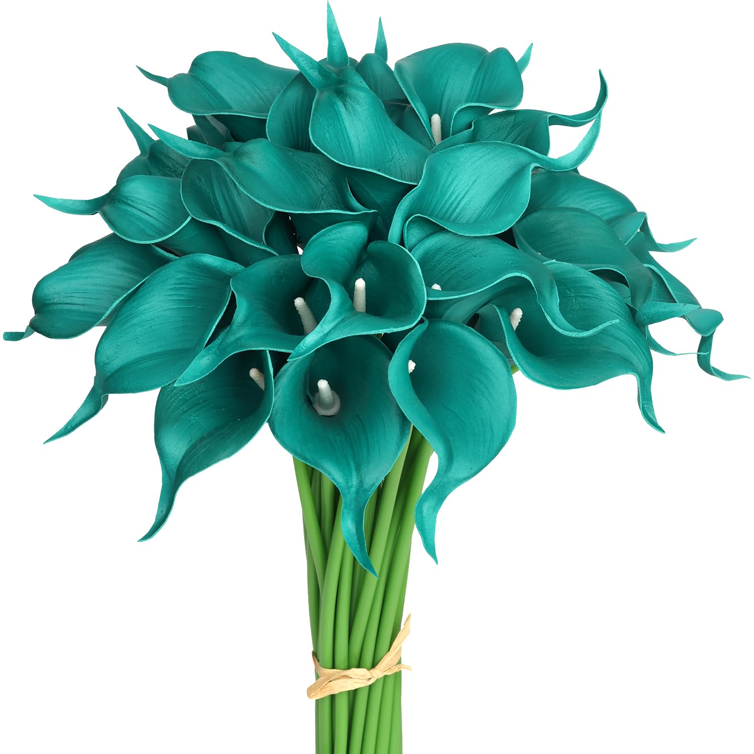 Alifst 30-Pack Real Touch PU Latex Artificial Calla Lily