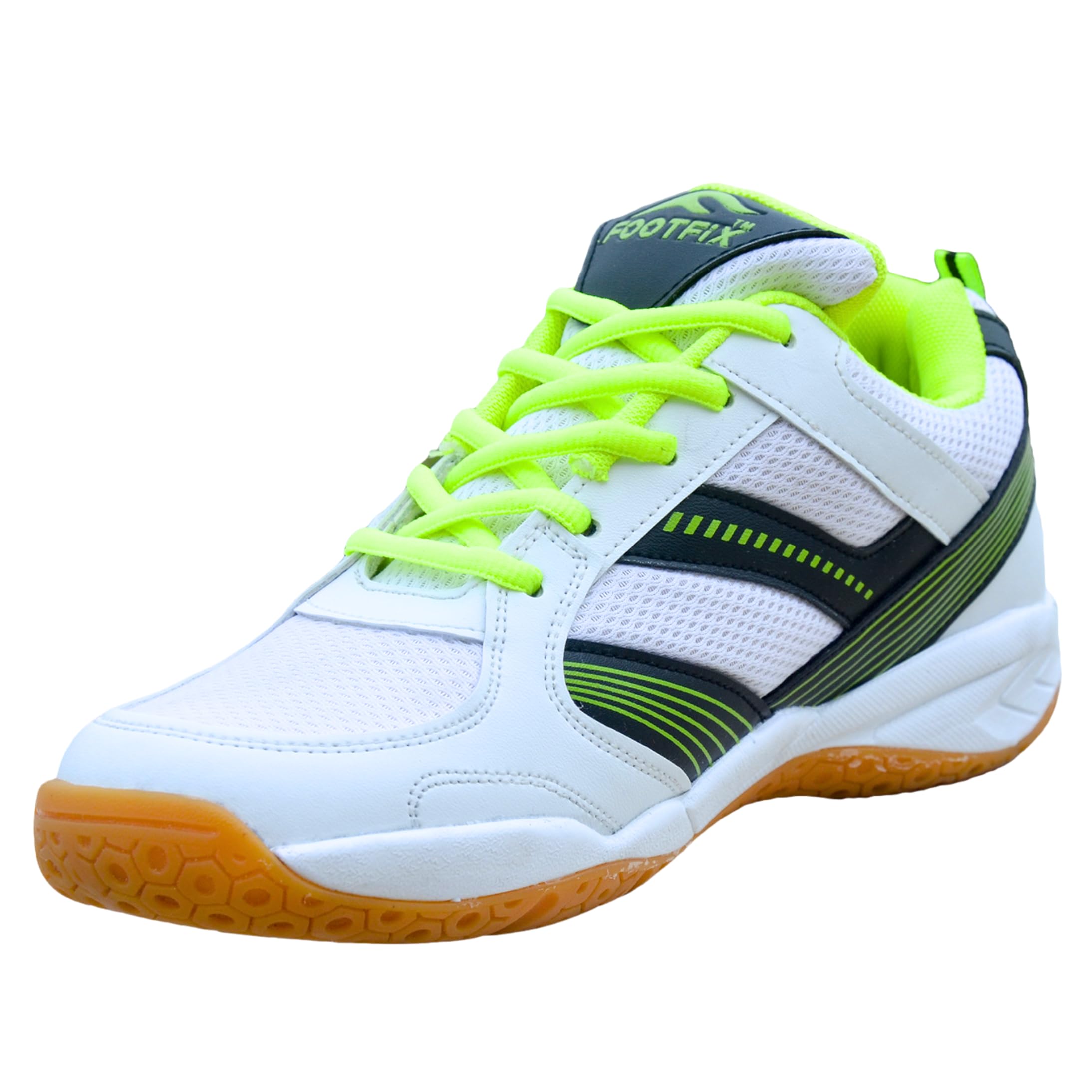 Boy's Spectrum White (Non Marking) PU Gym/Badminton Shoe-image-43