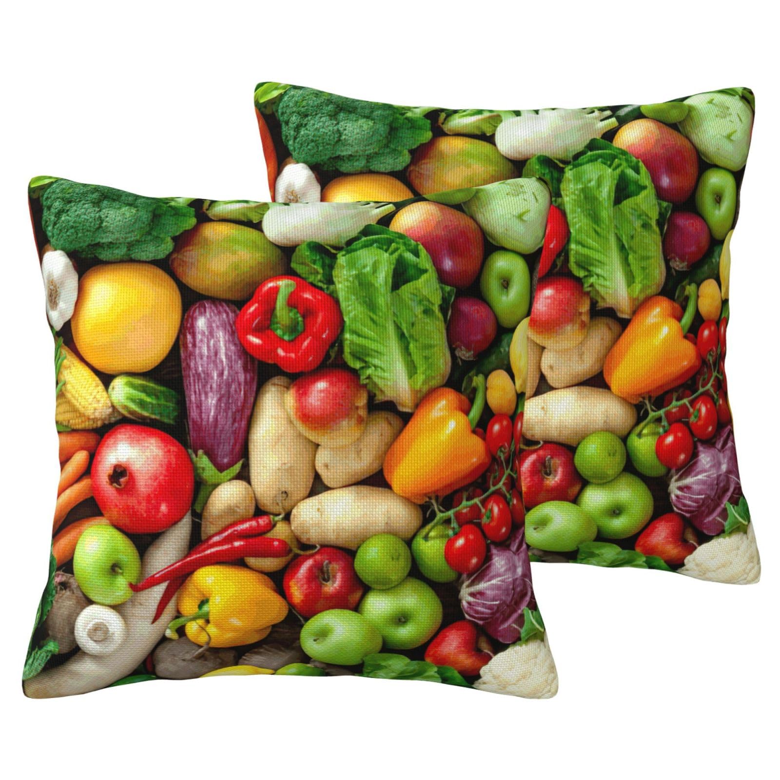 Housses de coussin aux motifs du potager pour égayer votre salon ou lit d'invité