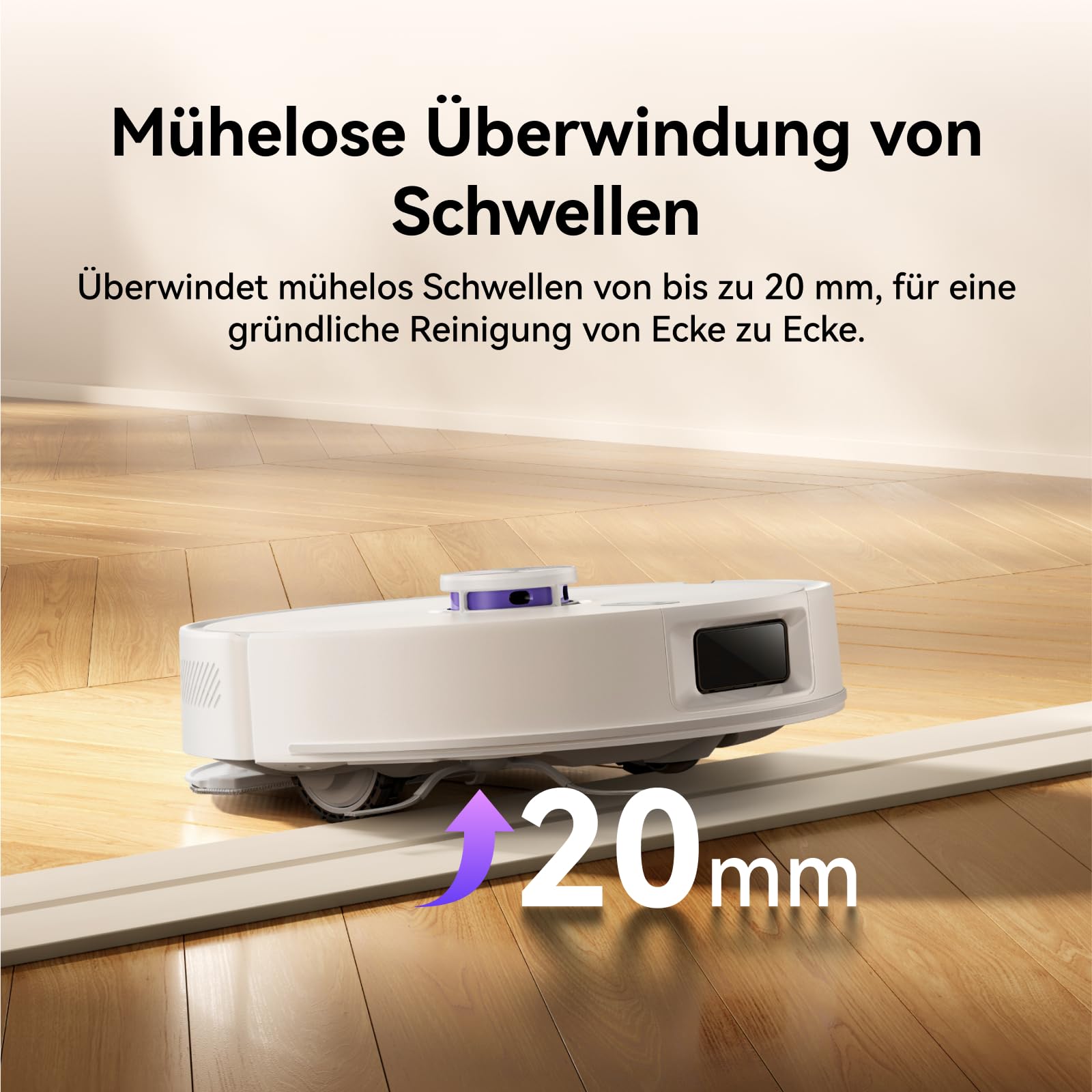 NARWAL Freo S Saugroboter mit Wischfunktion, 8000Pa, 8N Reinigungsdruck, Auto-Entstaubungsstation 3.5L, LDS-Lasernavigation und 3D Mapping