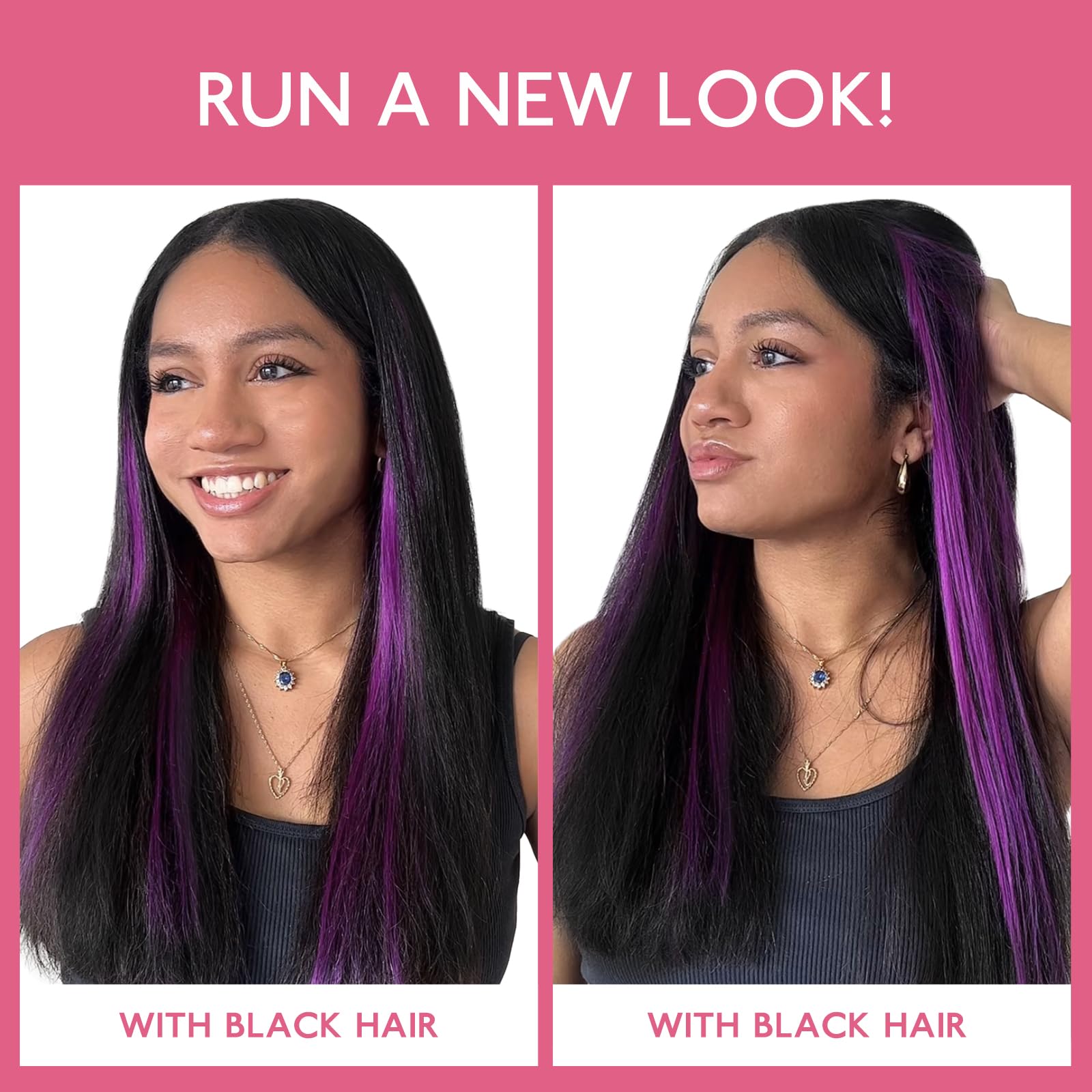 WENNALIFE Clip in Hair Extensions Real Human Hair, 24 Inch 120g 7pcs Dark Brown Human Hair Remy Clip in Hair Extensions Real Human Hair Double Weft: 20 Inch-35g-6pcs #Purple