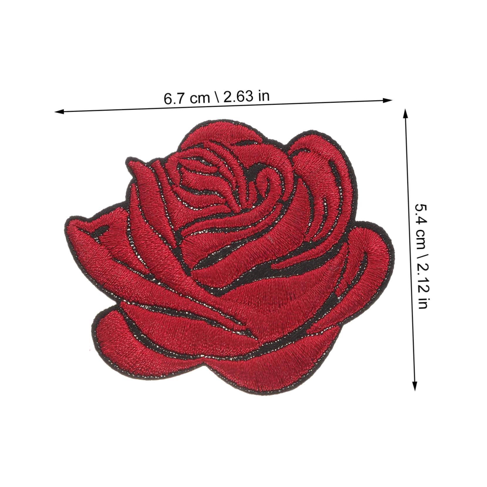 Toppe Termoadesive Rose Nere - Set 13 Pezzi - Per Jeans, Giacche E Cappelli Toppe Ricamate Floreali - 3