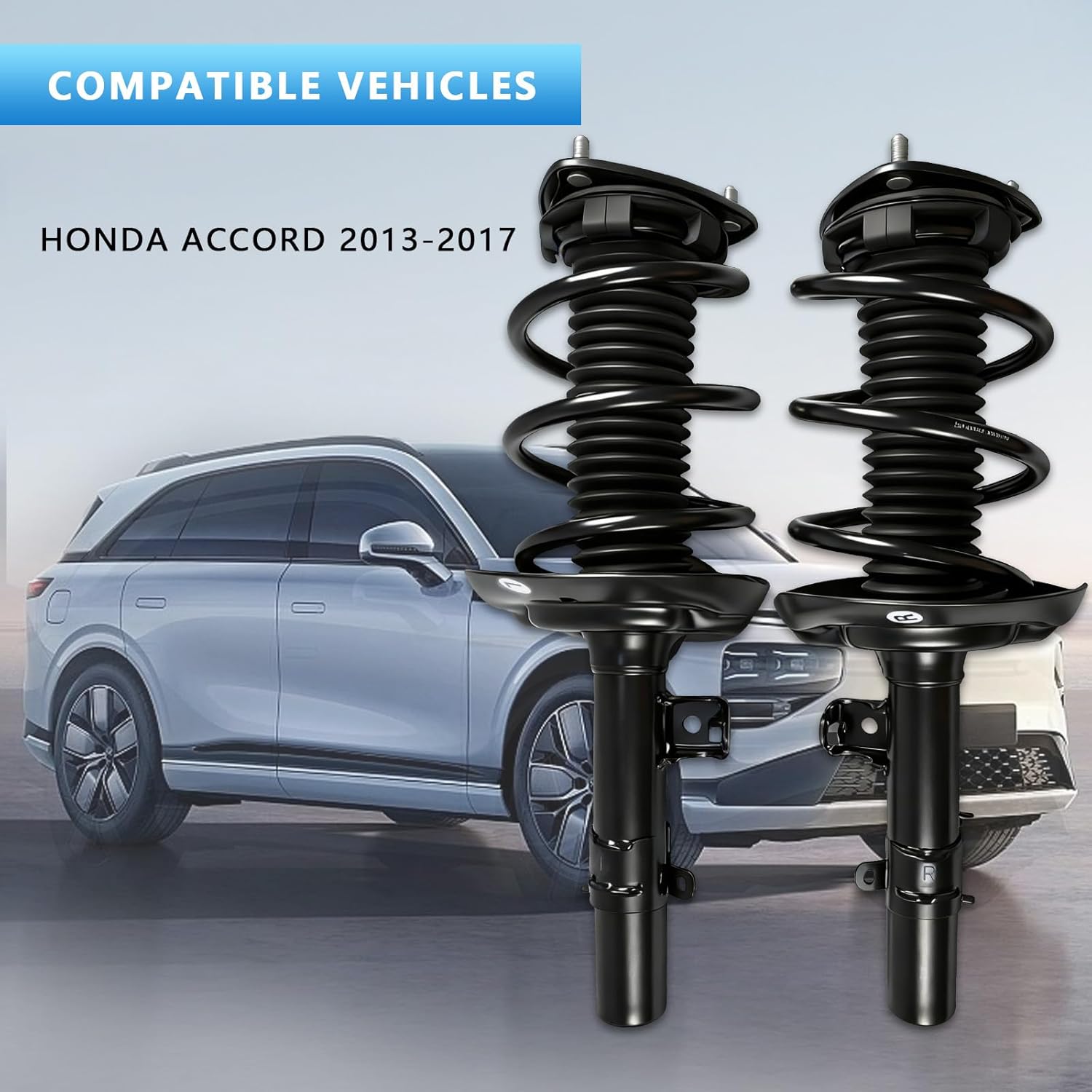 Complete Struts Spring Assembly Front Struts Shock Absorber Fit for 2013 2014 2015 2016 2017 Honda Accord Set of 2,OE: 272971, 272970