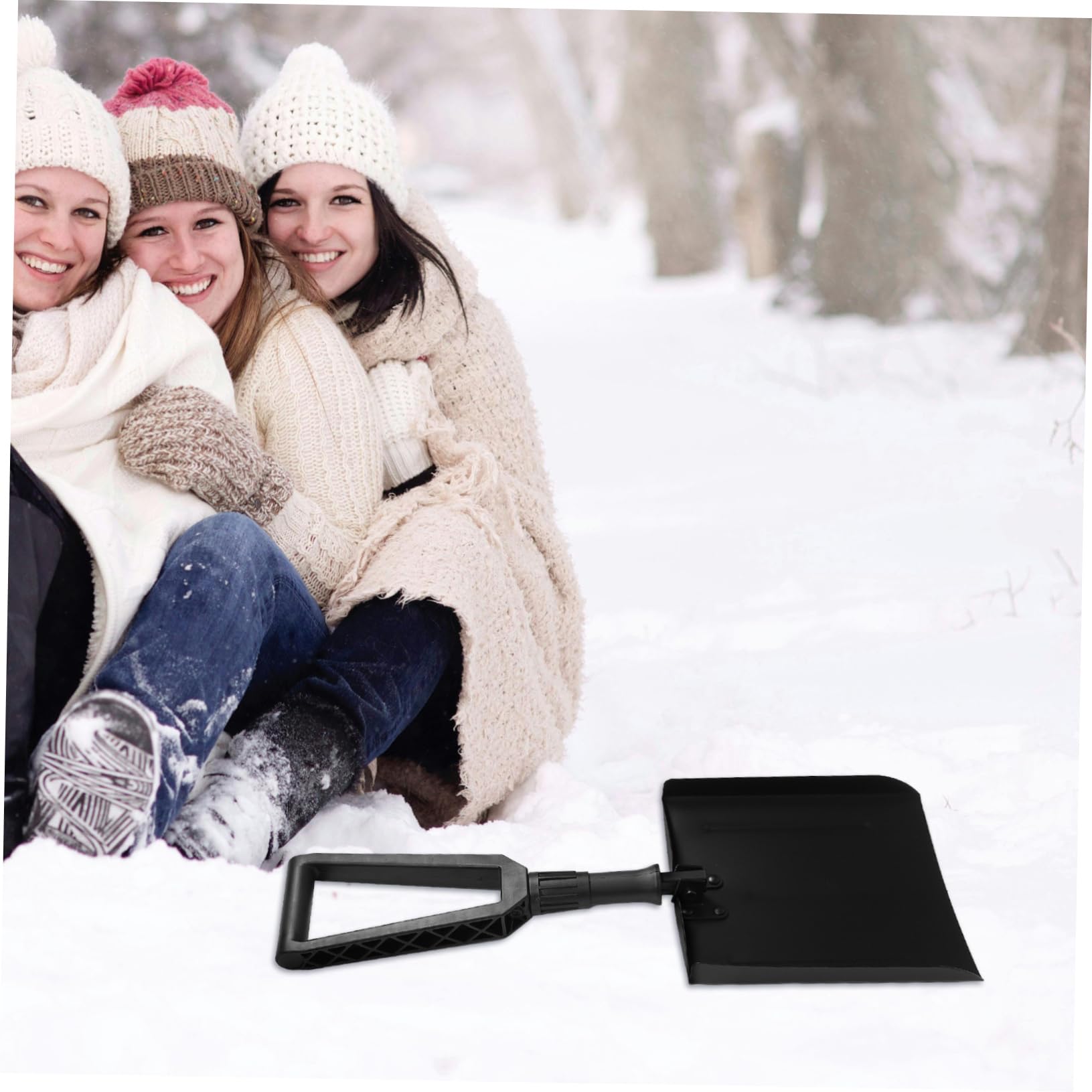 Mobestech Pala Neve Ferro Strumento Portatile Per Rimozione Neve Per Emergenze e Campeggio Include Sacchetto Per Conservazione e Protezione