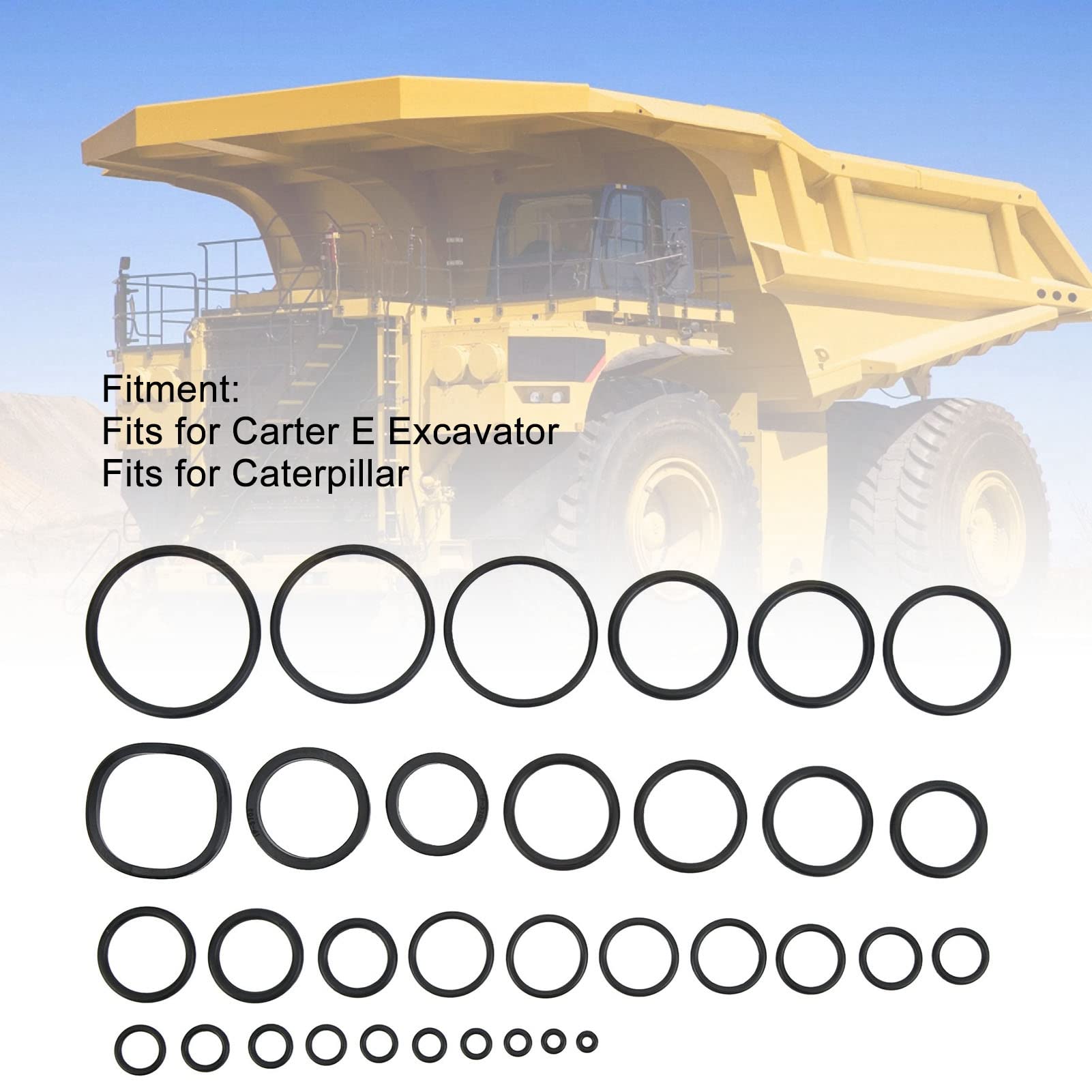 Automotive AC O Rings Kit,Kit de juntas tóricas universales,396 piezas Kit de juntas tóricas universales Gland 3702 AC Surtido Juego de juntas tóricas de goma para