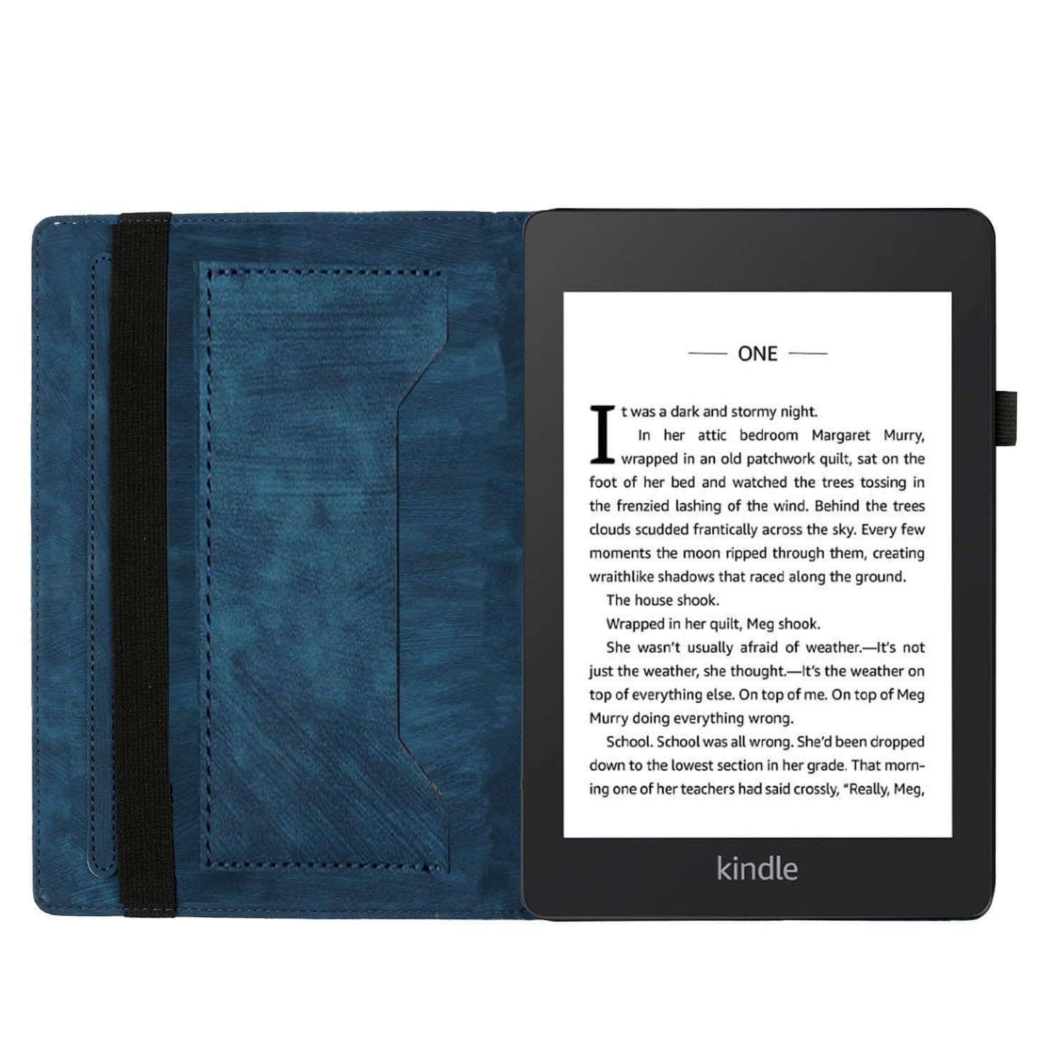Custodia protettiva per tablet PC compatibile con Kindle Paperwhite 5 (11a generazione 2021) da 6,8 pollici con supporto pieghevole in rilievo, custodia protettiva a portafoglio antiurto in pelle PU