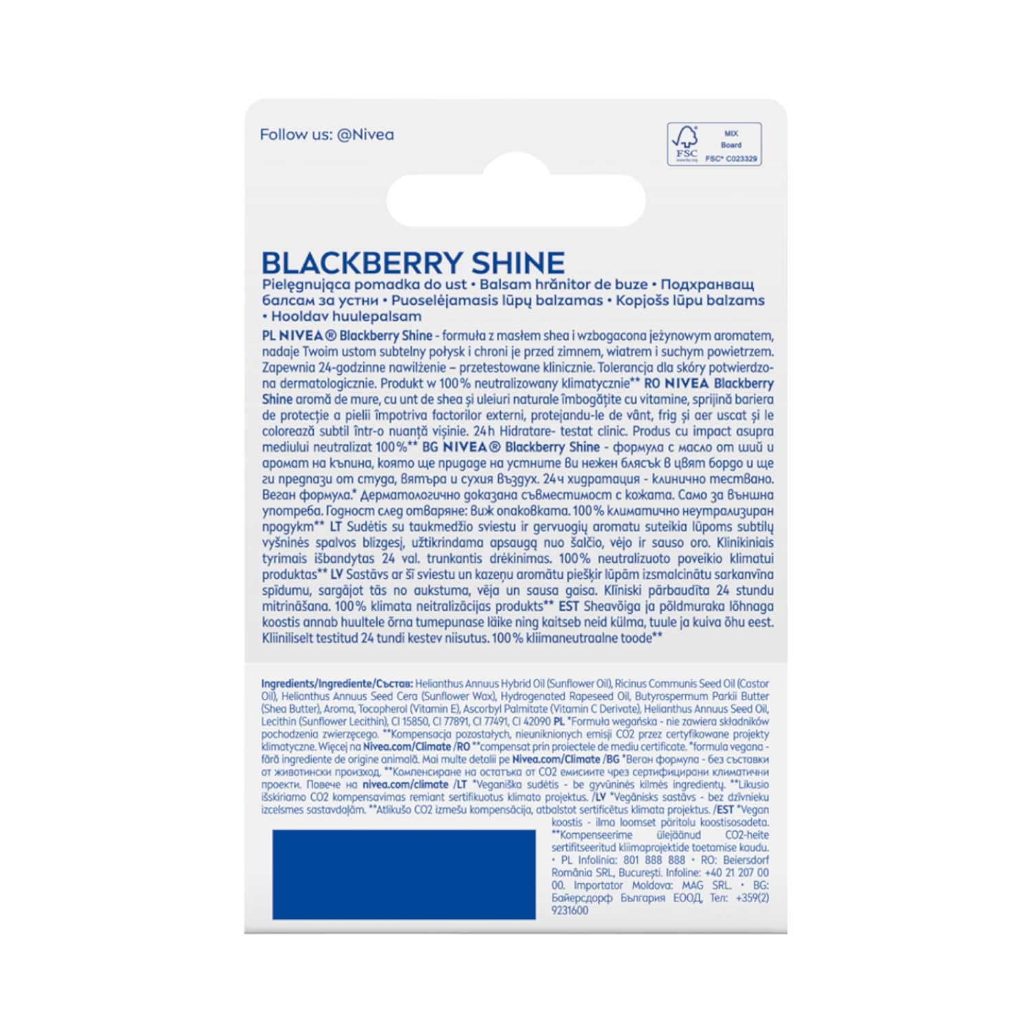 NIVEA Pflegende Lippenstift Blackberry Shine, 4,8g – Ansicht 4