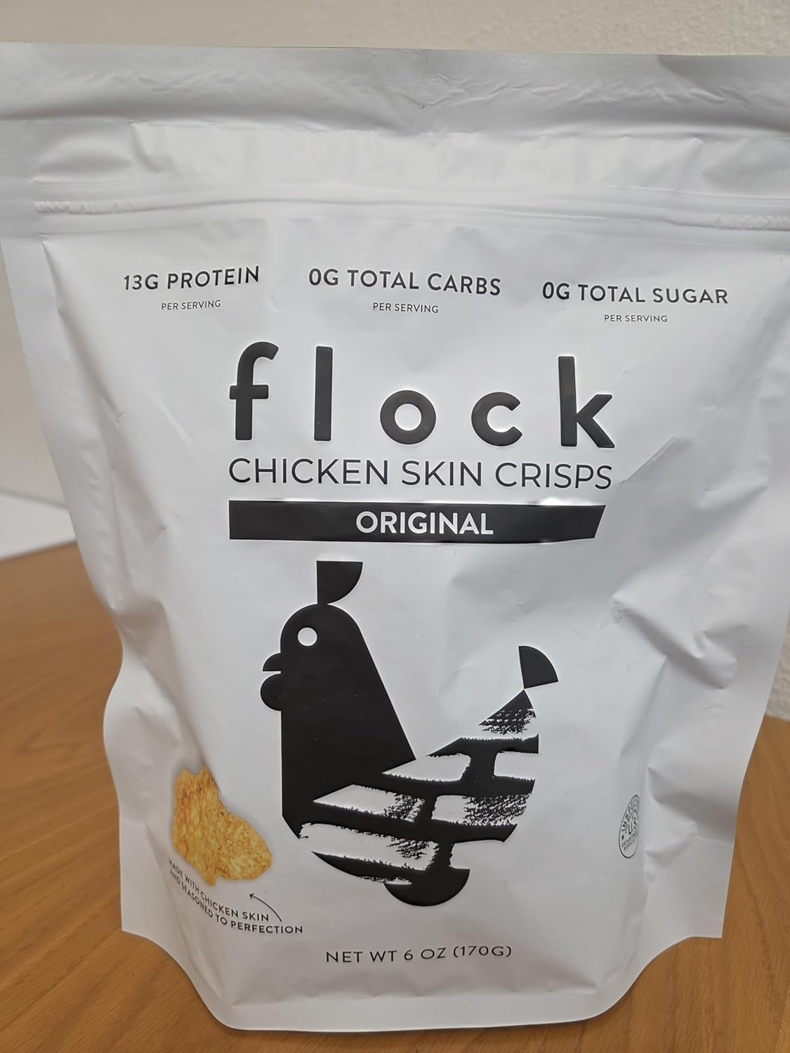 Flock Chicken Skin Crisps Original (170g) – Crunchy Savory Protein Snack