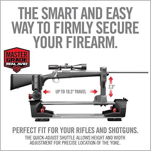 Miniatura 3 de Real Avid Master Gun Estación de trabajo de hasta 18.3 pulgadas de viaje con una sola mano, sujeción rápida ajustable, tornillo de yugos de ajuste