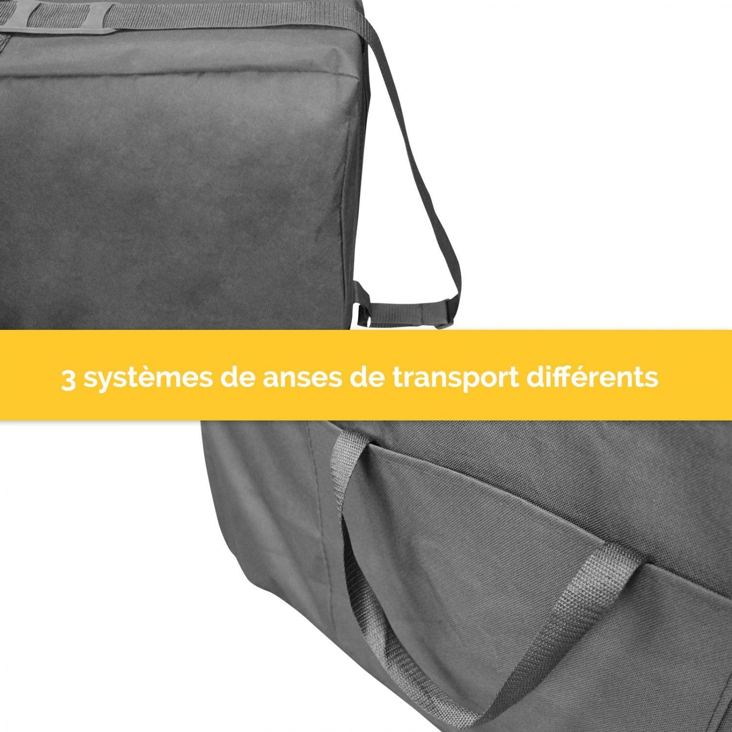 Vivezen - Housse de Transport Noire à roulettes pour Table de Massage