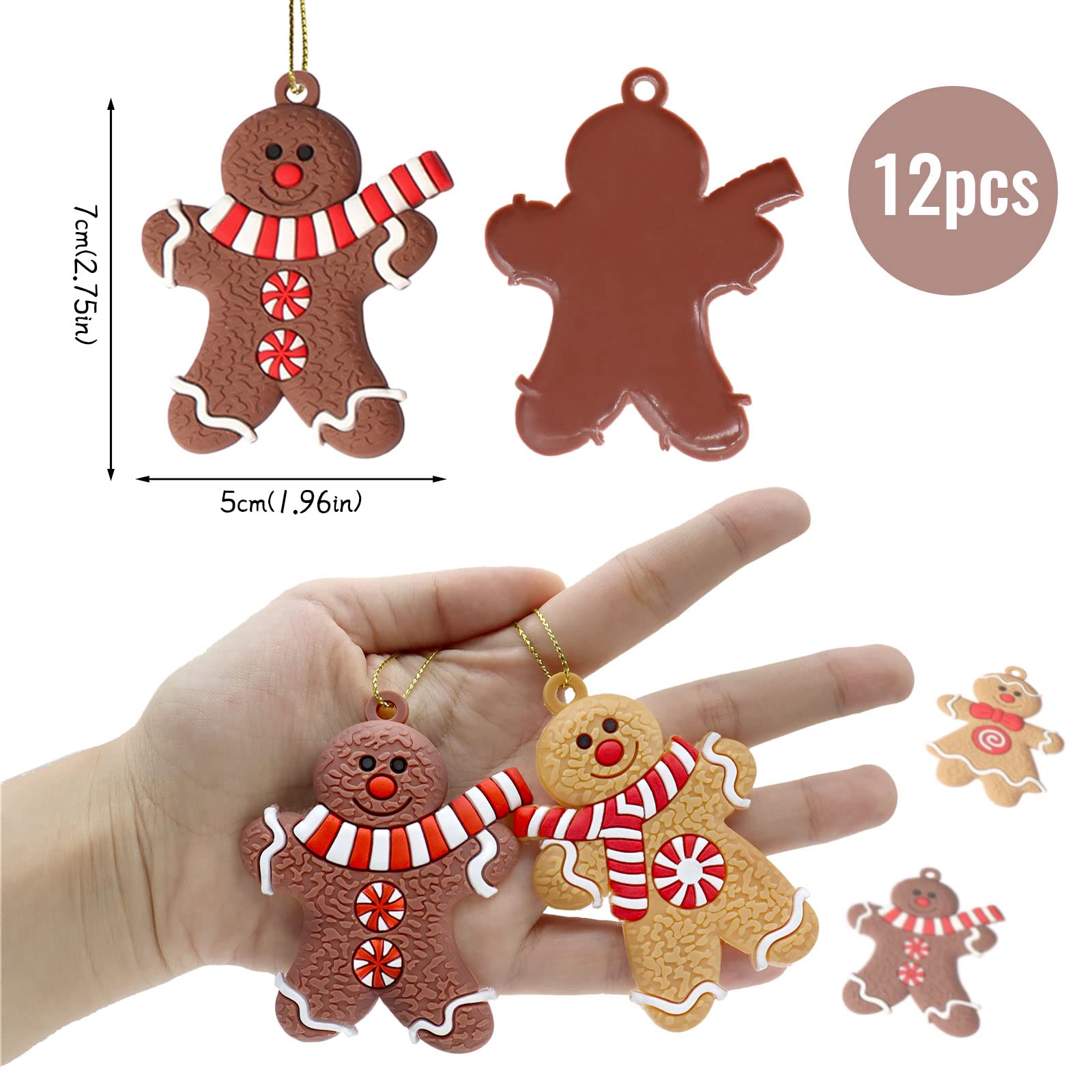 Pendentif Bonhomme En Pain D'épice Marron 7*5cm 12 Pièces Arbre De Noël Sports Bonhomme En Pain Epice Decorations Arbre De Noel 98540396