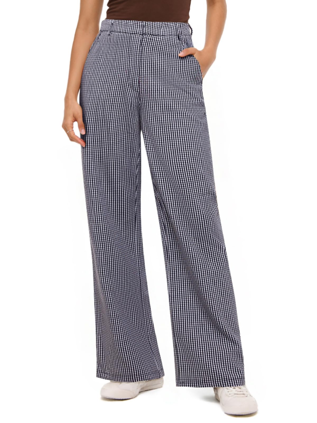 NIMIN Wide Leg Dress Pants for Women High Waisted Work Trousers Business Casual Palazzo Slacks 2025 with Pockets