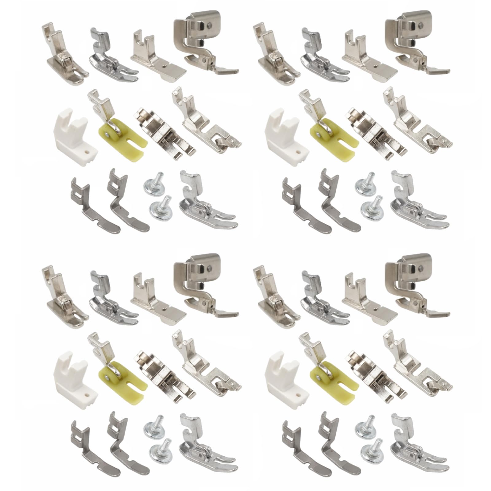 44 prensatelas para máquina de coser, prensatelas de soldadura, vástago bajo, prensatelas multifuncionales para el hogar, piezas de repuesto para máquina de coser