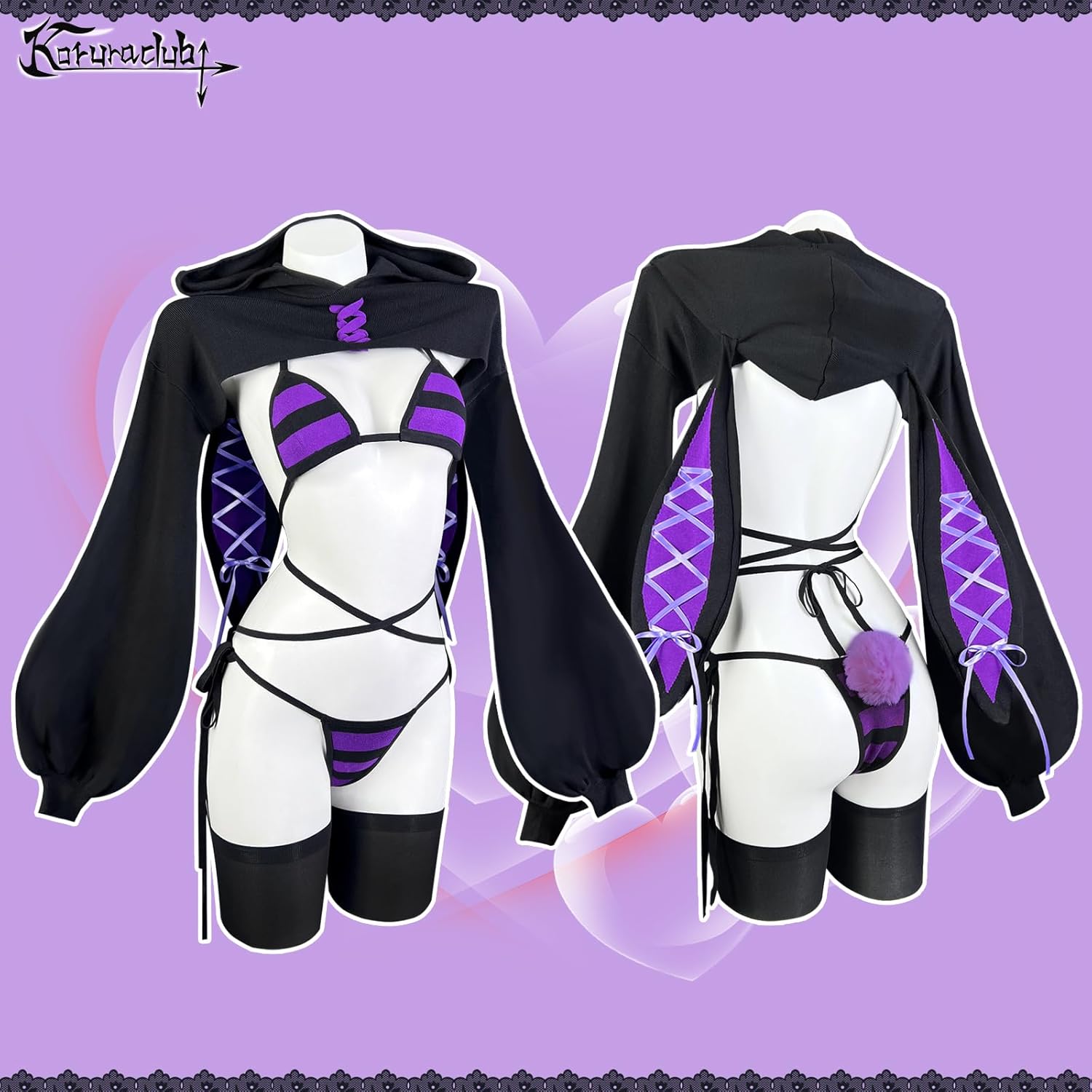 KORURACLUB Cosplay Sexy maid outfit Bunny Outfit cosplay women Animal Costumes Bunny Bodysuit - Image 2