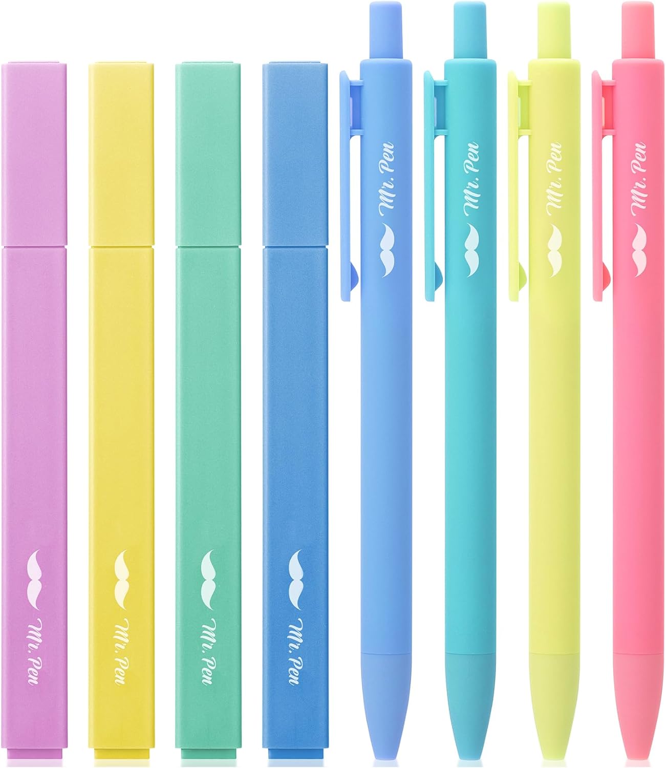 Mr. Pen- Aesthetic Highlighters and Gel Pens, 8 Pack, Assorted Color Highlighters, Assorted Color Gel Pens, Highlighter Pens, Cute Highlighters, Gel Pens Mr. Pen- Aesthetic Highlighters and Gel Pens, 8 Pack, Assorted Color Highlighters, Assorted Color Gel Pens, Highlighter Pens, Cute Highlighters, Gel Pens