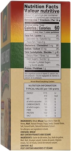 Miniatura 3 de Shibolim Galletas de trigo integral con todo condimento, 6 onzas (paquete de 2) de grano entero  Bajo en sodio  Frescas y deliciosas  Gran sensación