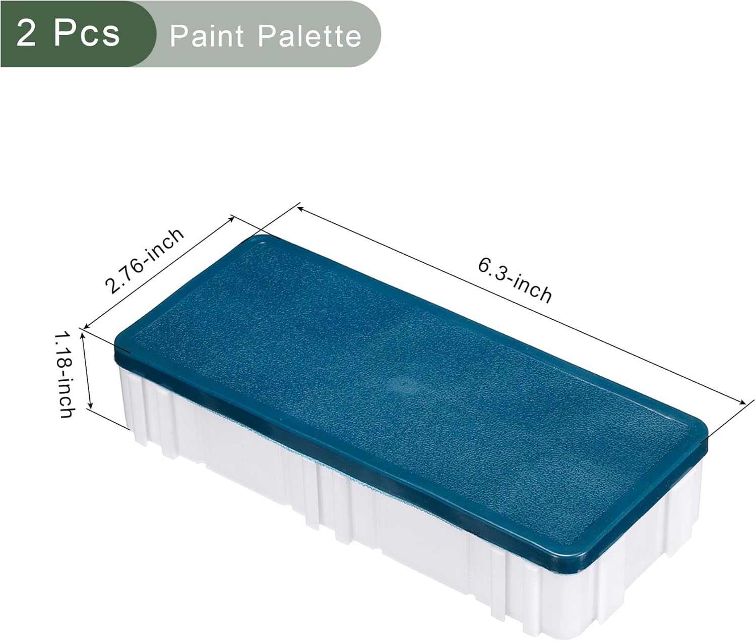 YOKIVE Paint Palette, Painting Tray with Soft Cover, Place and Keep Paint Wet, Great for Artists, Painters, Hobbyists (10-Well, 6.3" x 2.76" x 1.18")