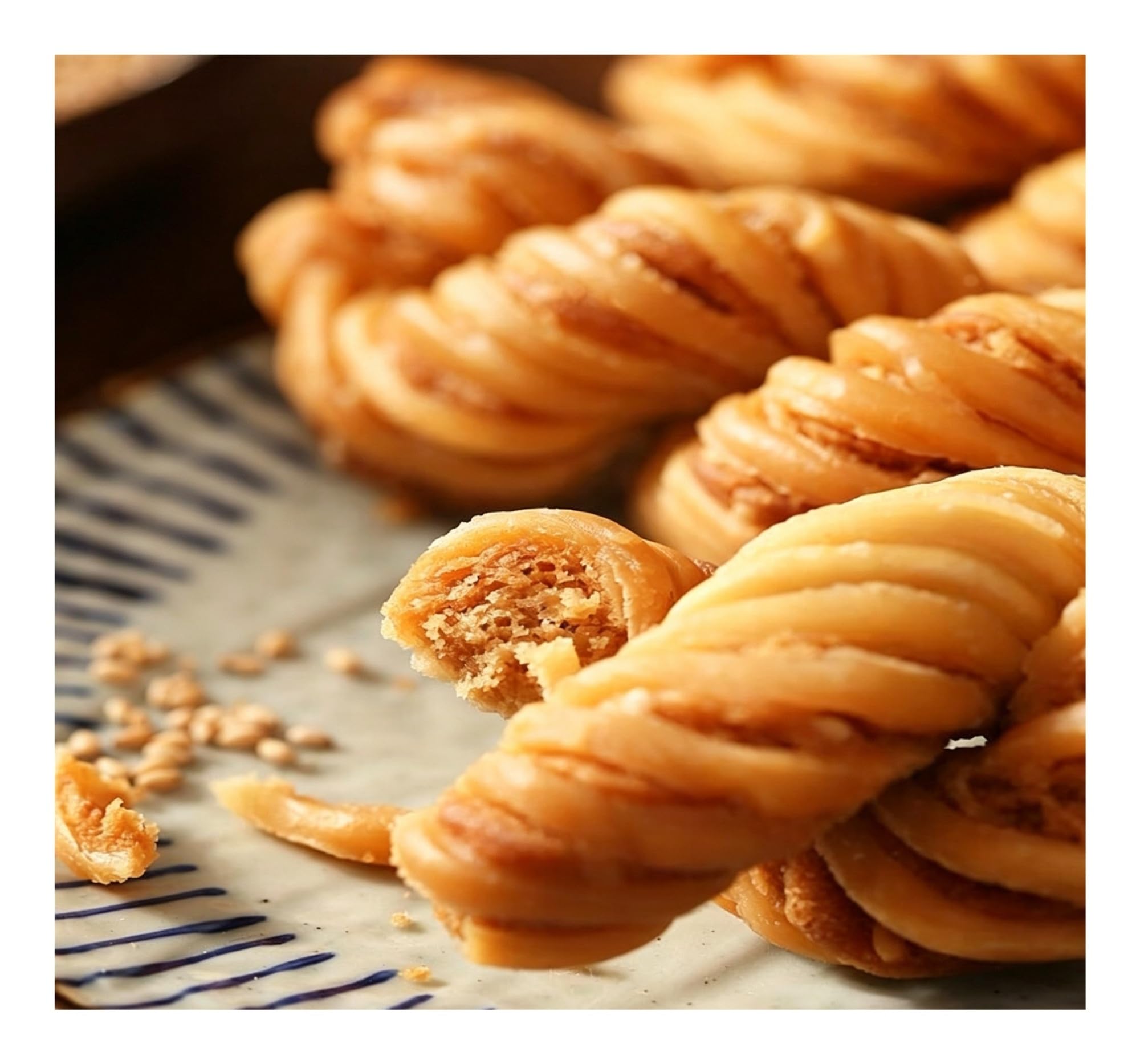 Donuts retorcidos crujientes al estilo de Tianjin, 120 g, capas sobre capas de sabor, crujientes con cada bocado. Una delicia tradicional que te conquistará al primer gusto.(4bag)