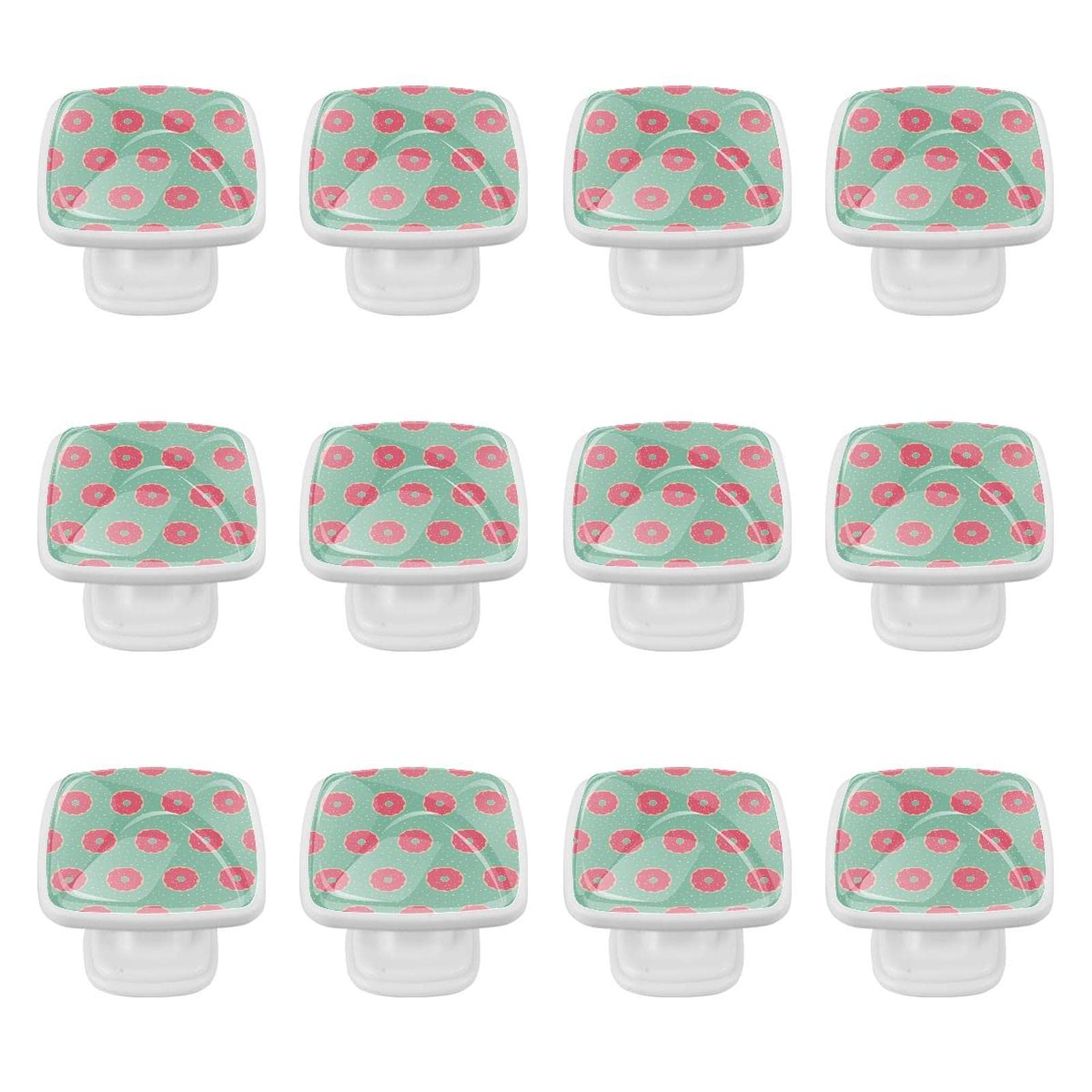 Boutons de commode beignet rose lot de 12 pour remplacer des poignées cassées