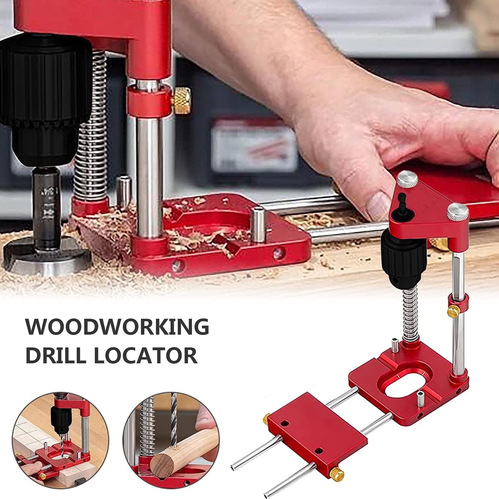 Localizzatore Per Trapani HUFFA – Guida Per Foratura Legno, Mandrino Multifunzione, Kit Completo Fai-da-te