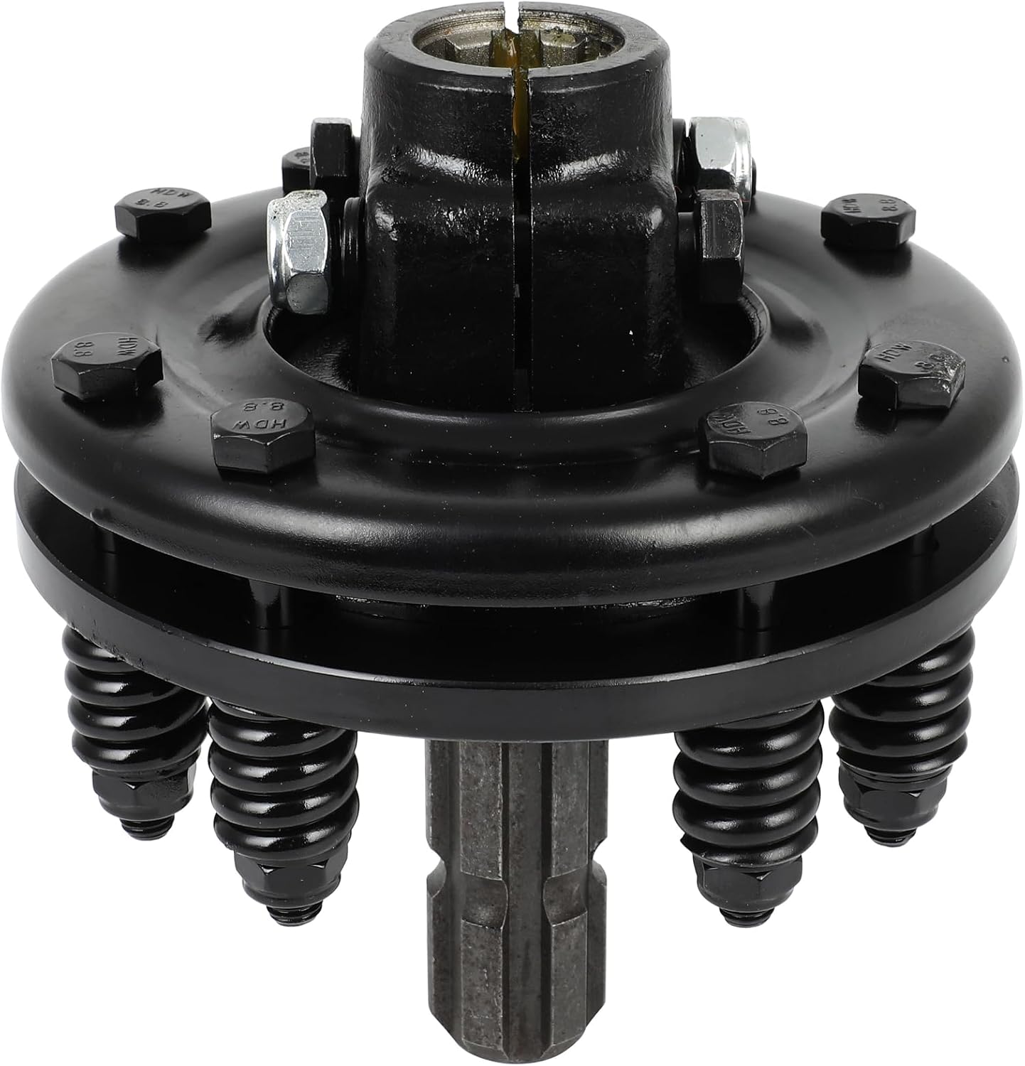 ECCPP PTO Slip Clutch, 1-3/8" 6 Splines Both Ends Slip Clutch,Adjustable Rotary Cutter Brush Hog Slip Friction Clutch for PTO Shaft Replacement Adjustable Rotary Cutter Slip Clutch (Black)