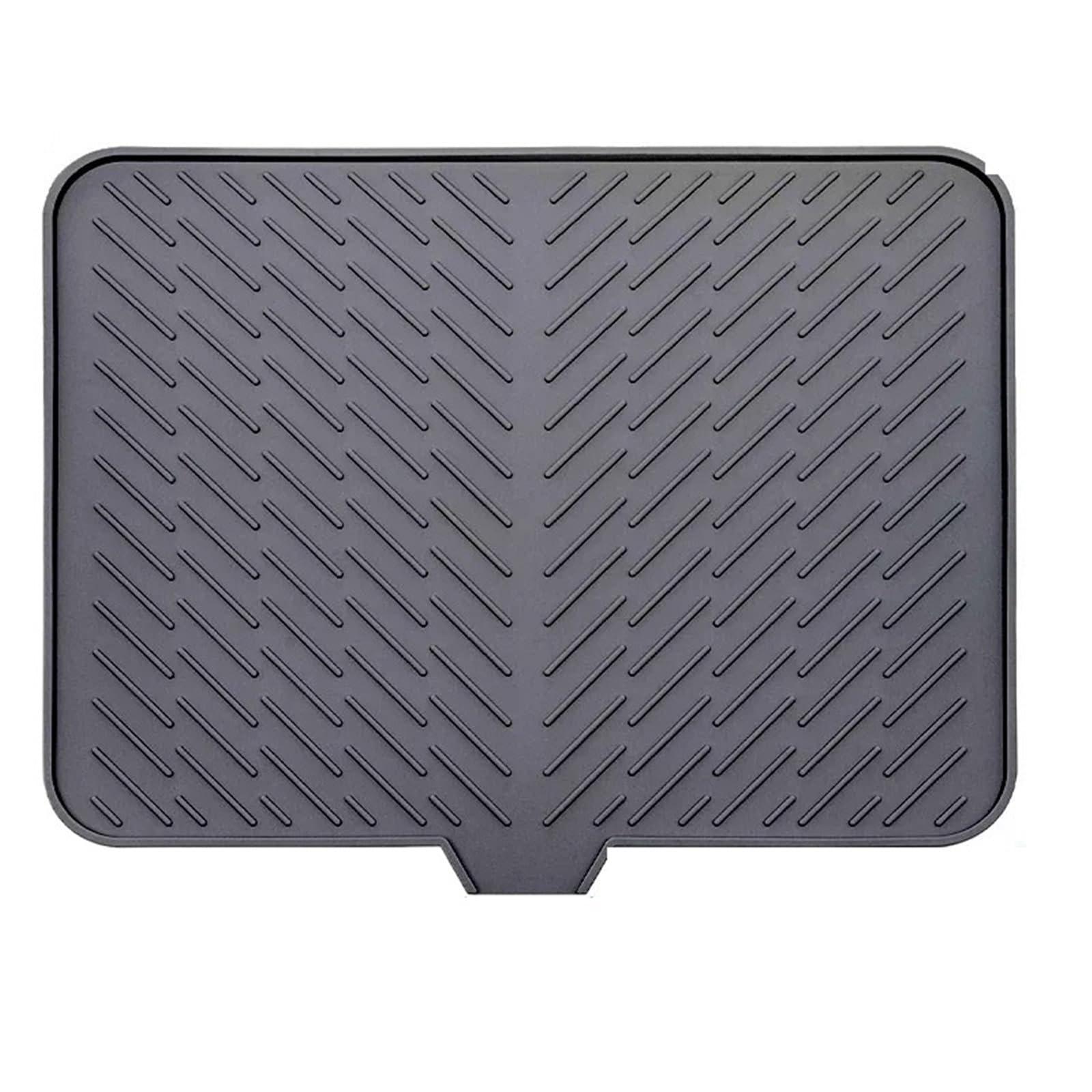 Abtropfmatte Große Abtropfmatte aus Silikon, hygienisches Abtropfpad, leicht zu reinigen, rutschfest, hitzebeständig, verhindert Wasseransammlungen(Black)