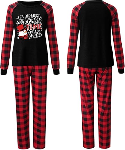 Miniatura 2 de Pijamas de Navidad para la familia, conjunto a juego de camisetas de manga larga y pantalones, camisones navideños con Feliz Navidad