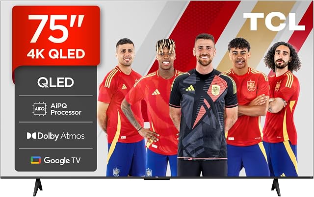 TCL 75T69C 75" QLED 4K HDR10+ Smart TV Google TV Dolby Atmos