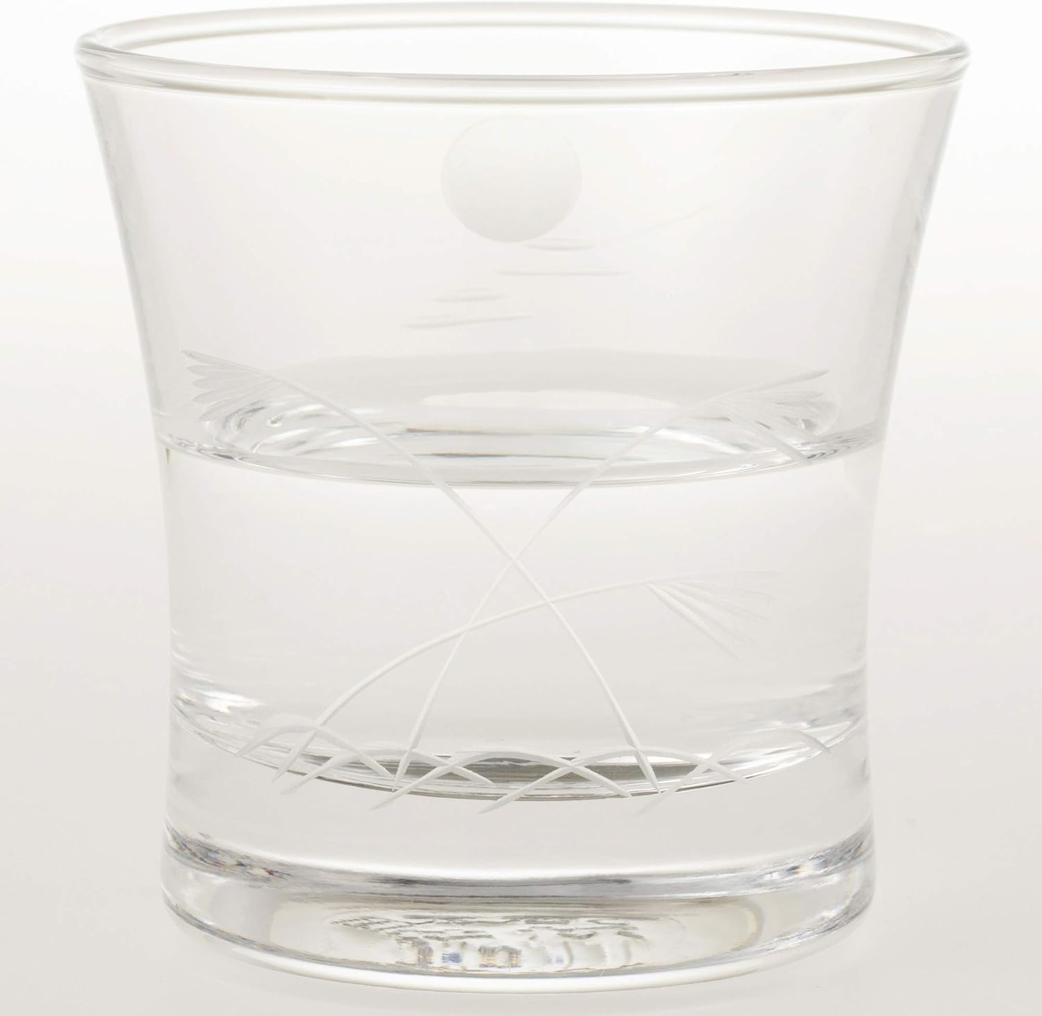 東洋佐々木ガラス Toyo Sasaki Glass 09126-78 Cold Sake Glass, 4.3 fl oz (110 ml), Kiriko Cup, Susuki and Moonkiriko, Made in Japan, Pack of 6