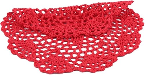 Miniatura 4 de QXPDD Posavasos redondo de mezcla de algodón manteles individuales para mesa de ganchillo con estampado floral antideslizantes para decoración de