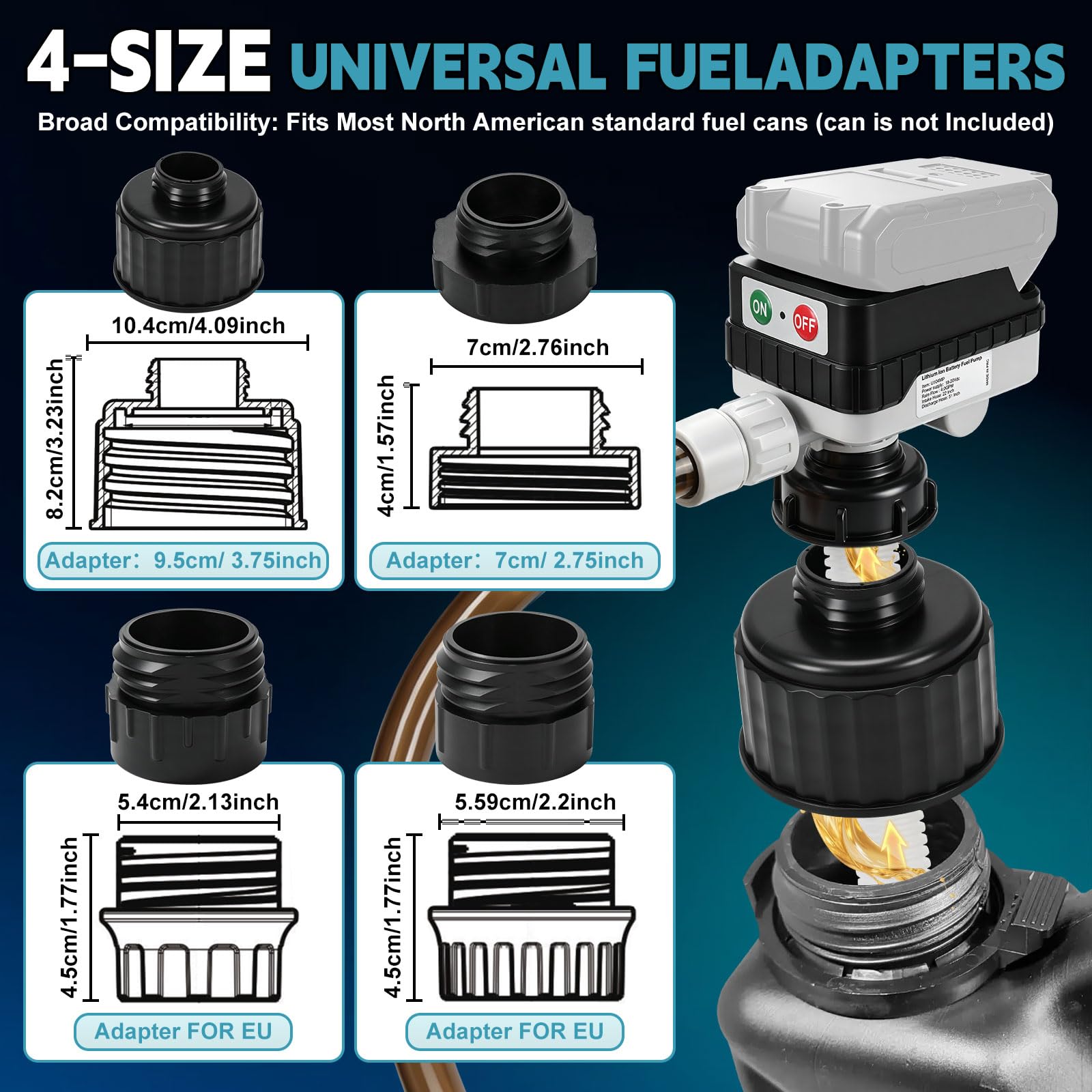 Pompe à carburant sans fil pour Makita 18V (sans batterie) (Auto)