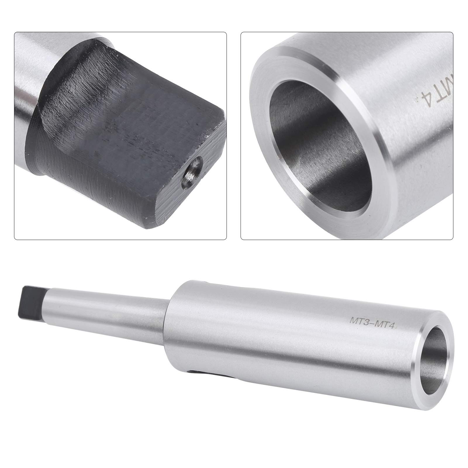 Jiawu MT3-MT4 Adapter Tulejki Wiertła Stożkowego ze Stali do Frezowania Tokarskiego, Wydłużona Tuleja Redukcyjna, Stal Szybkotnąca, dokładność 0,015 Mm, 50 HRC Akcesorium do Mocowania CNC