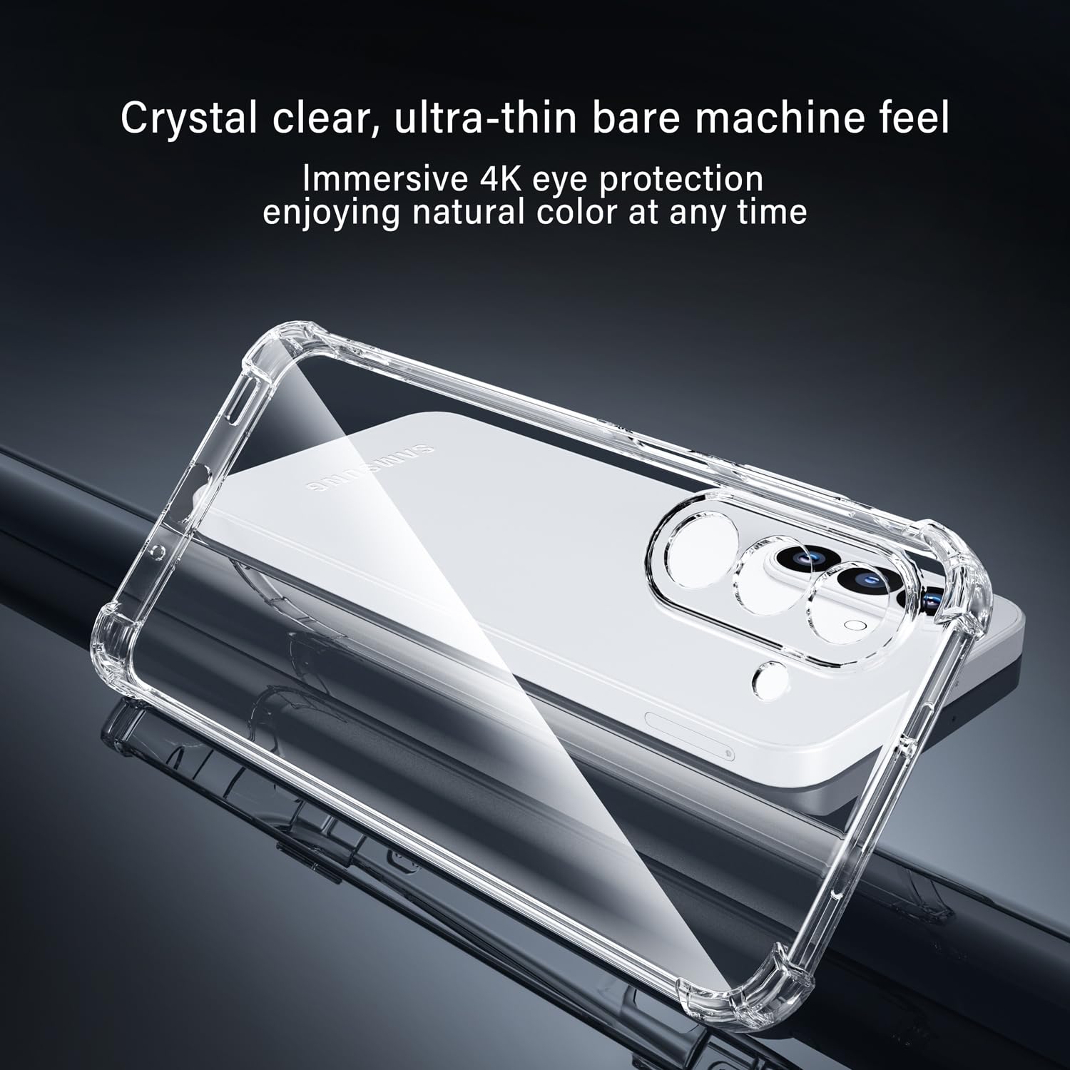 XINYEXIN Custodia per Xiaomi Redmi 15 5G/4G con 2 Pezzi Pellicole Protettive in Vetro Temperato – Trasparente Cover Morbida in TPU con Angoli Airbag, Antiscivolo