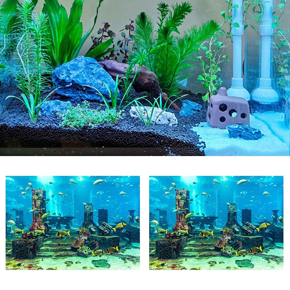 Amazon.co.jp: 水中ポスター 水槽 装飾ステッカー 水中背景 魚タンク