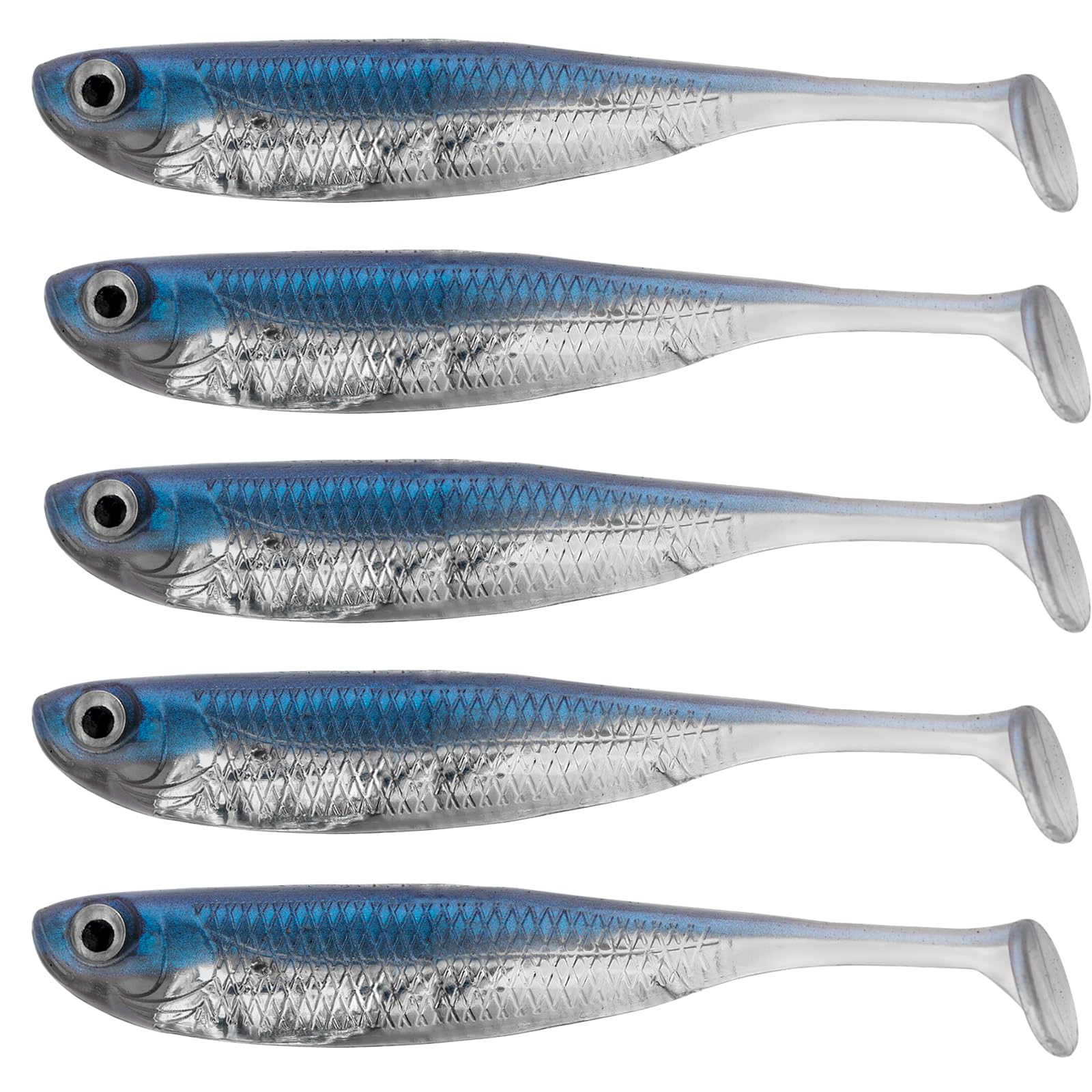 QualyQualy Señuelos de Vinilos de Pesca Spinning Mar Senuelo Black Bass Blandos senuelos de Pesca Cebos Artificiales de Pesca Pare Lucio Trucha 7cm 8cm 10cm 12,5cm — view 9