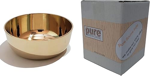 Miniatura 3 de Pure Source India Kansa/Cuenco sólido de bronce - 5.1 fl oz, 1 pieza, dorado
