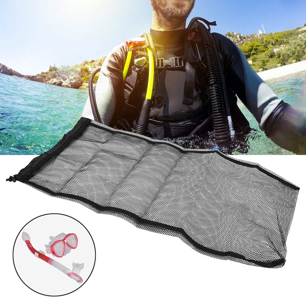 Keenso Bolsa de Red de Buceo, Bolsa de cordón de Buceo Bolsa de Material de Malla de Nylon portátil Bolsa de Buceo Bolsa de Buceo para Deportes acuáticos Snorkel