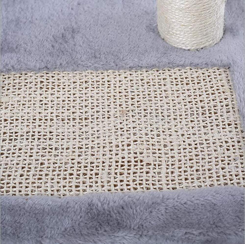Rascador para Gatos Rascador árbol Poste Rascador Plataforma de Doble Piso, Juguete para Gatos, Tabla para rascar, Poste de Escalada para Gatos, Marco de Escalada para Gatos pequeños 715