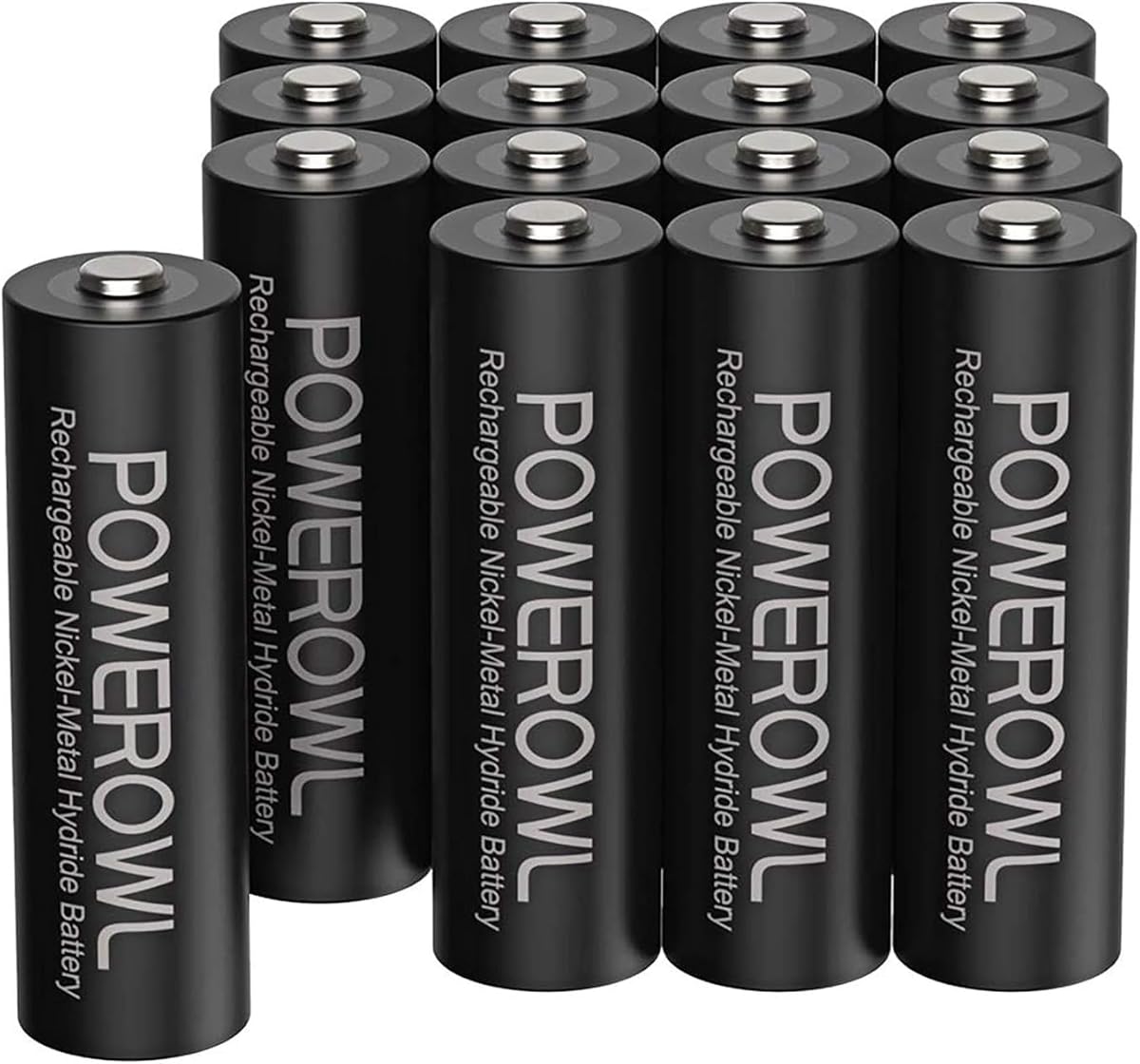 POWEROWL Akku AA 2800mAh AA Akku Wiederaufladbare 16 Stück (Geringe Selbstentladung, 1200 Zyklen) 1.2v NI-MH Wiederaufladbar AA Batterien (16AA)
