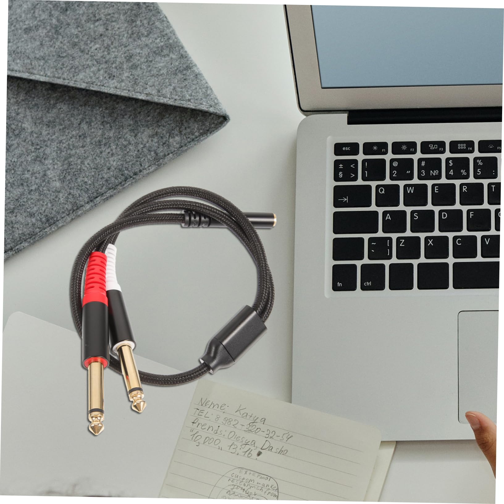 jojofuny 5 Piezas Cable Adaptador De Sonido Adaptador De 3,5 a 1/4 Cable Divisor para Auriculares Cable Estéreo Cable Audio 1/4 Tarjetas De Afirmacion Adaptador De 1/8 a El Plastico