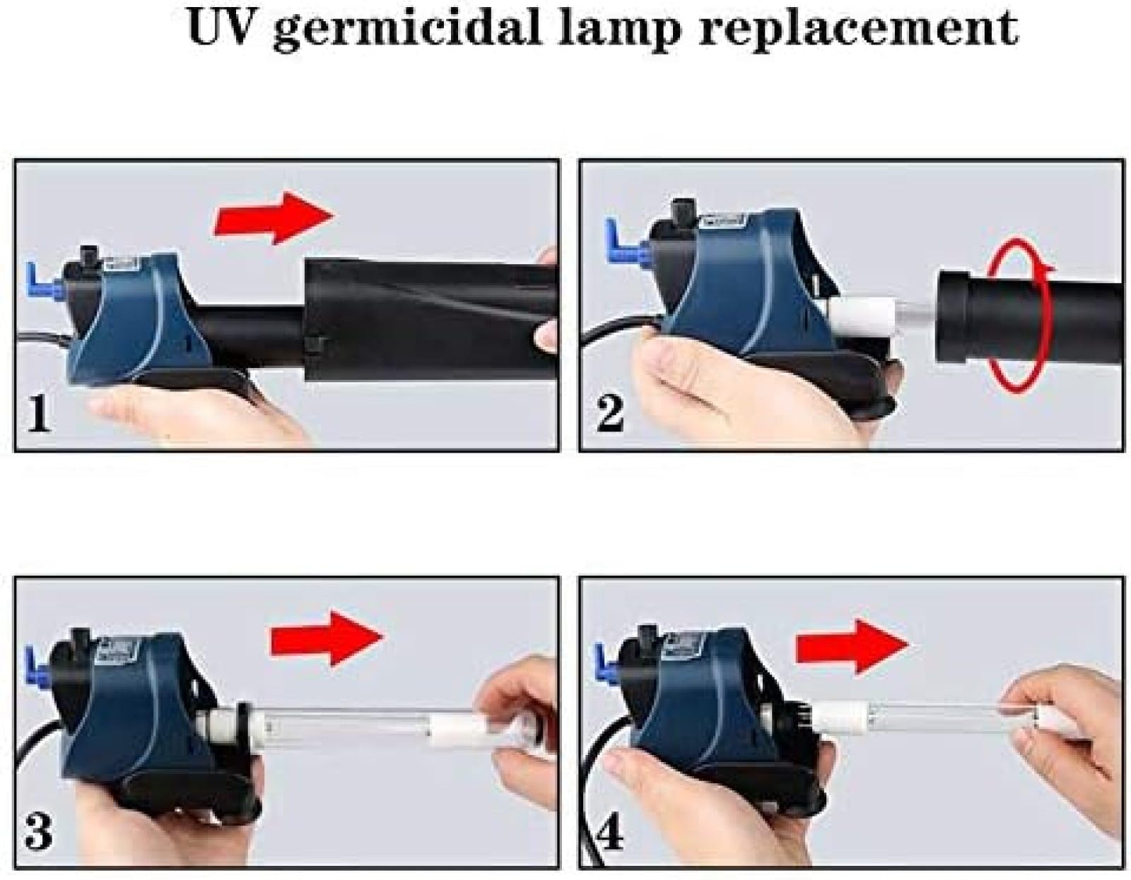 Stérilisateur UV D'aquarium, Aérateur De Filtration À Pompe Submersible 3 en 1 pour Aquarium, Lampe Anti-algues Intégrée,21 Juin,Bonny369