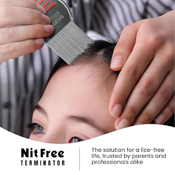 Lice Comb - Professional Stainless Steel Comb for Effective Head Lice Treatment (Color May Vary) (Pack of 1)