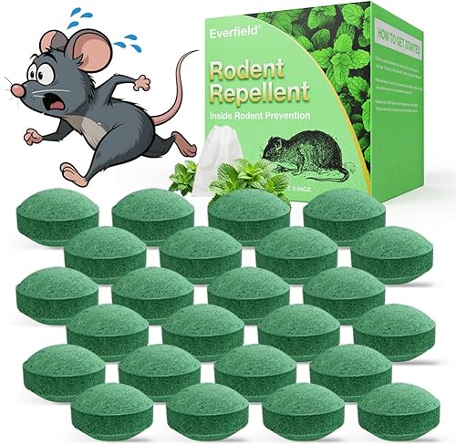 48 piezas de repelente de ratones roedores, aceite de menta para repeler ratones y ratas