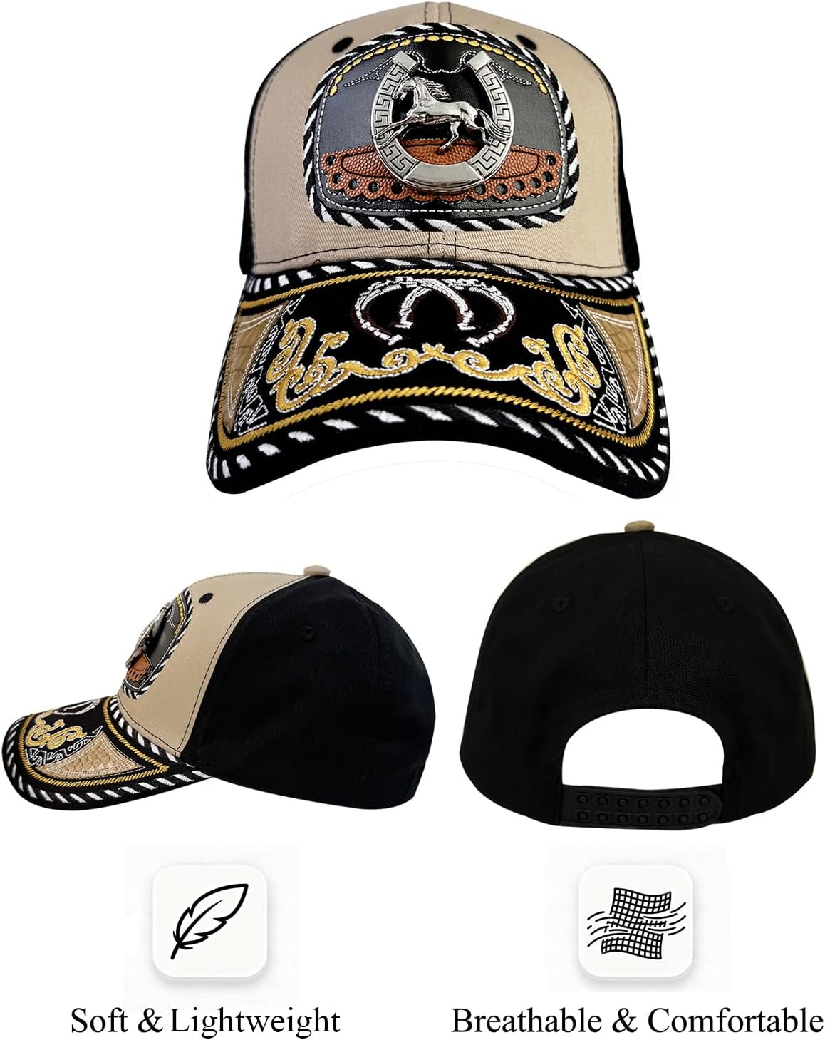 TOPACC Western Trucker Hat for Men Women Vintage Cowboy Country Hats Cute Baseball Cap for Western Outfit - Image 3