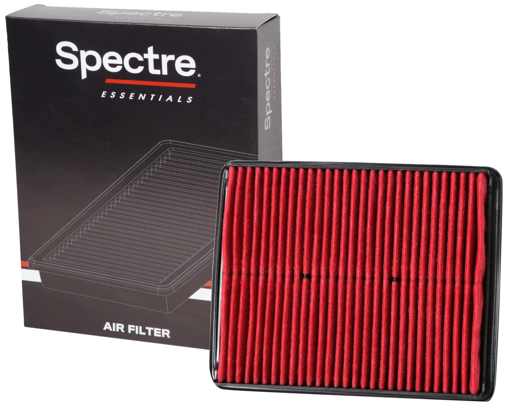 Spectre Essentials Engine Air Filter by K&N: Premium, 50-Percent Longer Life: Fits Select 2010-2017 KIA/HYUNDAI (Cadenza, Optima, Sorento, Azera, Sonata, Sonata Hybrid, Santa Fe), SPA-2448